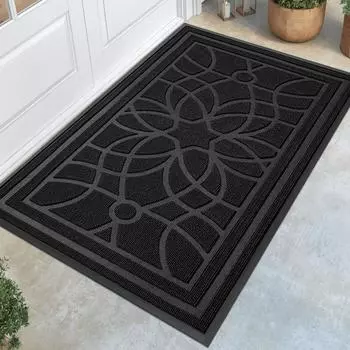 Коммерческий резиновый коврик для пола у входной двери, за которым легко ухаживать, нескользящий коврик для входа, коврик для лифта, очищающий от песка и пыли 45*75cm
