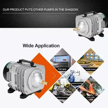 Коммерческий воздушный насос ACO318 HAILEA, 45 Вт, 6-клапанный коллектор с одним выходом для аквариума