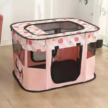 Комната для родов кошек Прямоугольная складная палатка для котят, ожидающих родов Специальная клетка для кошек Товары для животных Принадлежности Аксессуары 70X55X45CM жёлтый