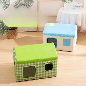 Комната с кондиционером для кошек Гнездо для бродячих кошек Иглу Охлаждение Закрытое зимнее утепление Наружное водонепроницаемое и морозостойкое Подходит для всех сезонов :46*38*43 cm