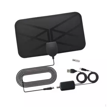 Комнатная цифровая телевизионная антенна усилитель сигнала стабильный приемник сигналов 118,11 дюймов коаксиальный кабель для локального