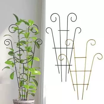 Комнатные горшечные растения поддерживают высокую стабильность, нержавеют, вертикальное выращивание, простая установка, вьющееся растение с металлической решеткой 1pc золотистый
