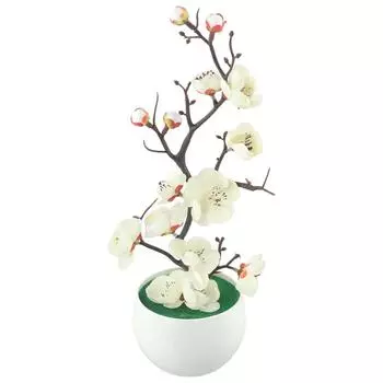 Комнатные искусственные растения Офисное искусство Цветущая слива Бонсай белый