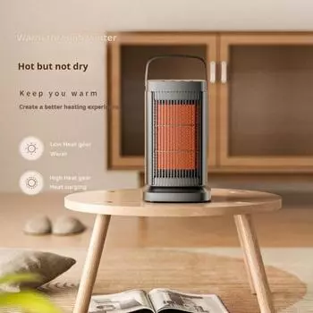 Комнатный обогреватель мощностью 1500 Вт с естественным режимом обдува, быстрым нагревом и бесшумной работой.