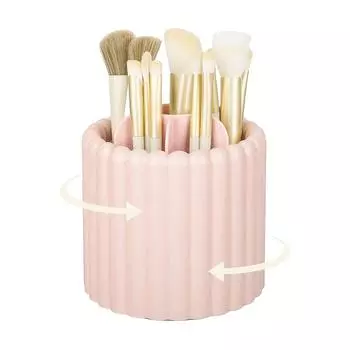 Комод, полка, настольная большая емкость, кисть для макияжа, косметический ящик для хранения, вращающийся One Size розовый