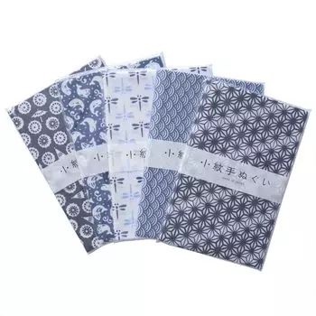 Komon Japanese Made in Japan Japan style 33 x 90cm of Tenugui, style, Tenugui, 100% cotton, approx. (E.Set 5)