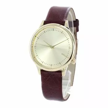 KOMONO Estelle Gold Burgundy Leather Simple Watch [Komono] Женские KOM-W2457 [Товар]
