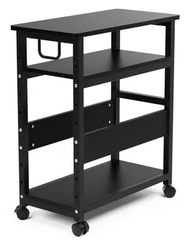 Компьютер DEWEL ПК ЦП Принтер Сторона с корпусом ПК 3 яруса стола Боковая регулируемая полка Меламин Сборка Ширина 60 x Глубина 30 x Высота 70 см Тележка,