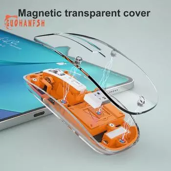 Компьютерная мышь Plug And Play Бесшумная штанга Четыре разрешения на дюйм Трехрежимное подключение Компьютерное управление Компактная беспроводная мышь, совместимая с Bluetooth оранжевый