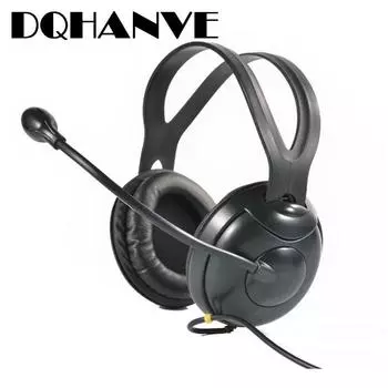Компьютерная проводная гарнитура Гарнитура Микрофон Гарнитура для проверки речи USB-компьютерные гарнитуры чёрный