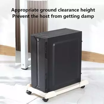 Компьютерная стойка, регулируемая мобильная подставка для процессора, игровой корпус для ПК с 4 колесиками, подходит для большинства ПК, подставка для компьютера под столом