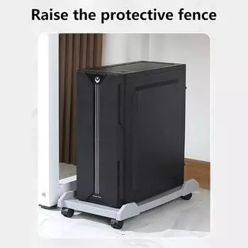 Компьютерная стойка, регулируемая мобильная подставка для процессора, игровой корпус для ПК с 4 колесиками, подходит для большинства ПК, подставка для компьютера под столом