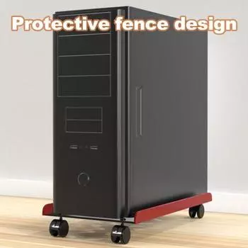 Компьютерная стойка с регулируемой шириной, грузоподъемность 80 кг, стальной прокат для ЦП чёрный