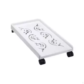 Компьютерная стойка-стойка с кронштейном для хранения с 4 роликами для игрового ПК белый