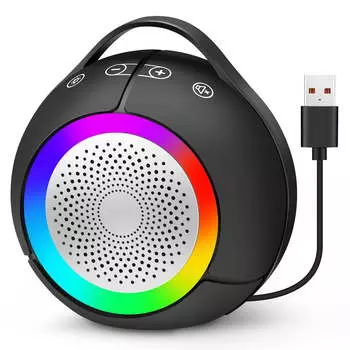 Компьютерные колонки для настольного компьютера/ПК/ноутбука USB Plug-N-Play RGB-колонки, совместимые с Windows/macOS/ChromeOS чёрный