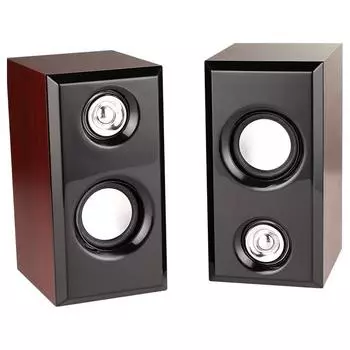 Компьютерные колонки USB Проводные деревянные колонки Бас-стерео сабвуфер Звуковая коробка 3,5 мм AUX-вход USB-питание для настольного ПК Смартфон