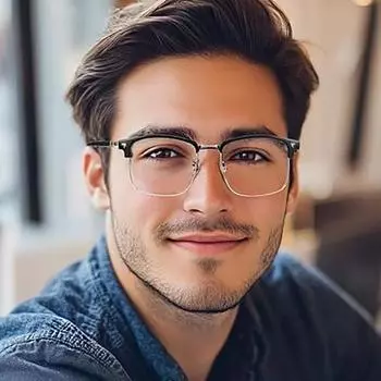 Компьютерные очки для мужчин и женщин, квадратная металлическая полуоправа, прозрачные очки, модные очки с защитой от синего света