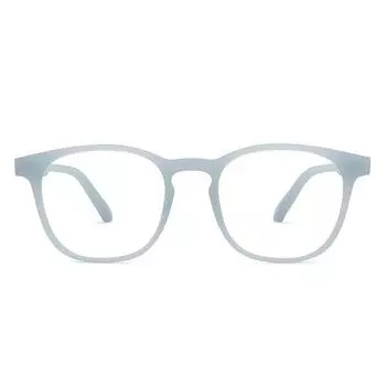 Компьютерные очки HUSTLR Zero Power Bluecut с антибликовым покрытием | Синяя квадратная оправа | Как на Shark Tank | Для мужчин и женщин | Большие | LB E14058-H