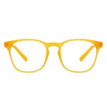 Компьютерные очки HUSTLR Zero Power Bluecut с антибликовым покрытием | Янтарно-оранжевая квадратная оправа | Для детей 8–12 лет | HP D15011