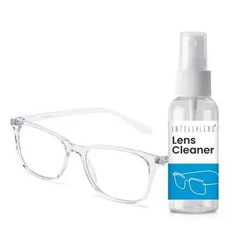 Компьютерные очки Intellilens Square Blue Cut для защиты глаз с чистящим средством для линз | Очки с фильтром синего света | (45-17-140)