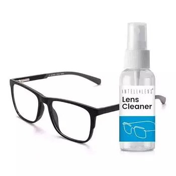 Компьютерные очки Intellilens Square Blue Cut для защиты глаз с чистящим средством для линз | Очки с фильтром синего света | (53-18-140)