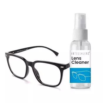 Компьютерные очки Intellilens Square Blue Cut для защиты глаз с чистящим средством для линз | Очки с фильтром синего света | (54-17-140)