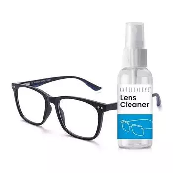 Компьютерные очки Intellilens Square Blue Cut для защиты глаз с чистящим средством для линз | Очки с фильтром синего света |(53-18-140)