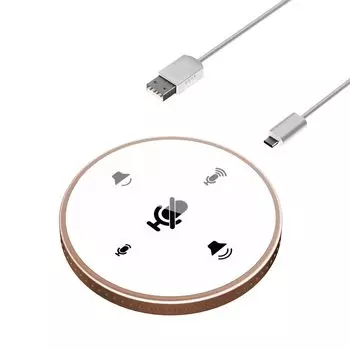 Компьютерный настольный USB-микрофон для конференц-связи, динамик, всенаправленный ПК, конденсаторный микрофон с функцией отключения звука, регулировка громкости