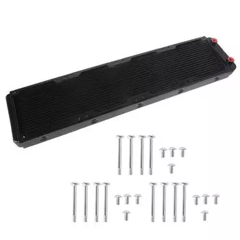 Компьютерный радиатор с водяным охлаждением, 18-трубный алюминиевый теплообменник, радиатор жидкостного охлаждения для процессора ПК, система водяного охлаждения