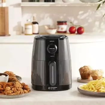 Компактная аэрофритюрница Karaca Smart Cook с таймером до 60 минут «Серый космос» для 2 человек