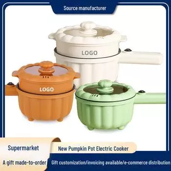 Компактная электрическая плита «все в одном»: Многофункциональная мини-кастрюля с длинной ручкой и антипригарным покрытием