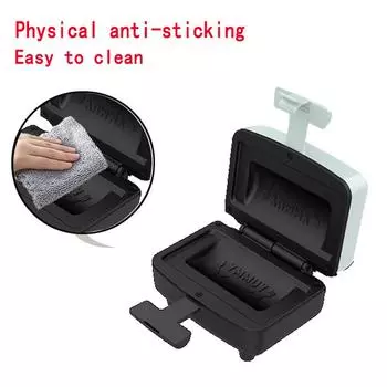 Компактная электрическая сэндвичница для завтрака с антипригарным покрытием / световым индикатором / нескользящей ручкой, двухсторонняя us синий