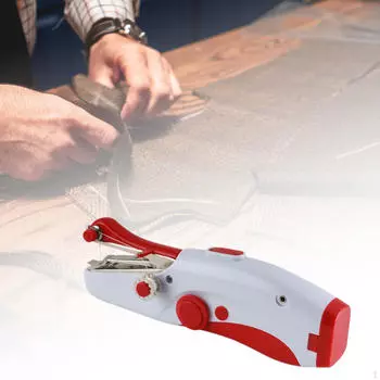 Компактная электрическая швейная машина для проектов по пошиву одежды своими руками красный