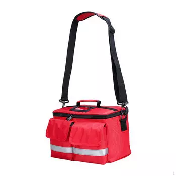 Компактная аптечка первой помощи с ручкой для переноски красный