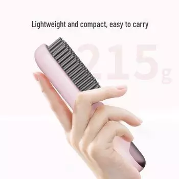 Компактная беспроводная расческа для выпрямления волос с технологией отрицательных ионов синий