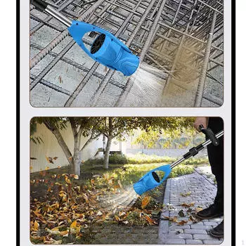 Компактная беспроводная воздуходувка с эргономичным дизайном для сада синий