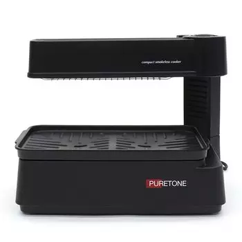 Компактная бездымная плита Hiro Corporation HIRO, черная HTG-375