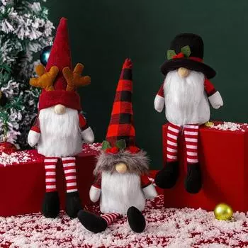 Компактная безликая кукла, украшение в рождественском стиле, новаторская подвесная тканевая подвеска B