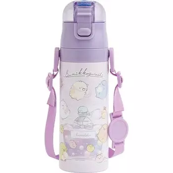 Компактная бутылка Sumikkogurashi 2WAY из нержавеющей стали KA29601 San-X H220W70 мм