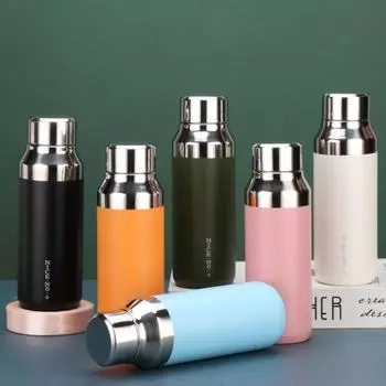 Компактная чашка из нержавеющей стали Изысканная изолированная чашка Зеркальный чехол Термочашка для школы