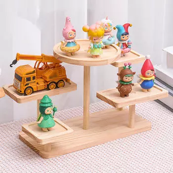 Компактная деревянная подставка для презентации растений и фигур Plain Wood