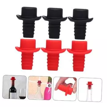 Компактная и элегантная силиконовая пробка для винных бутылок – незаменимый гаджет для герметизации и сохранения свежести на кухне и в баре 4.8cm вино красного