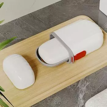 Компактная и герметичная мыльница 1 шт. - Элегантный портативный дизайн для мыла и косметики, идеально подходит для путешествий и приключений на свежем воздухе 7.5x 47x11cm
