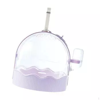 Компактная клетка-переноска для хомяков мелких животных - дорожный футляр с бутылкой для воды и аксессуарами розовый