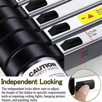 Компактная конструкция телескопического лестничного выключателя, сверхпрочный лестничный выключатель, сменные аксессуары для лестниц чёрный