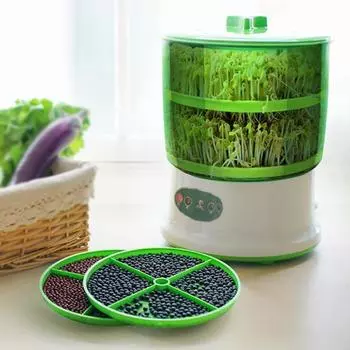 Компактная короткая циркуляция бочонка ростков воды цикла фасоли прорастает US Plug A