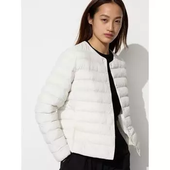 Компактная куртка Uniqlo Pufftech 00 WHITE/WOMEN XS