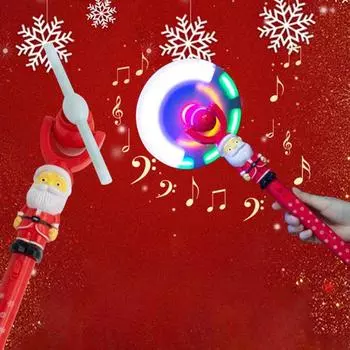 Компактная мигающая ветряная мельница Музыка Креативный Санта-светодио дный светодиодная музыкальная радуга Вращающаяся