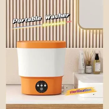 Компактная мини-стиральная машина для нижнего белья Портативная машина для очистки кемпинга на открытом воздухе 1 оранжевый