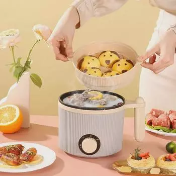 Компактная многофункциональная электрическая лапшеварка для общежитий и домов 1.8L